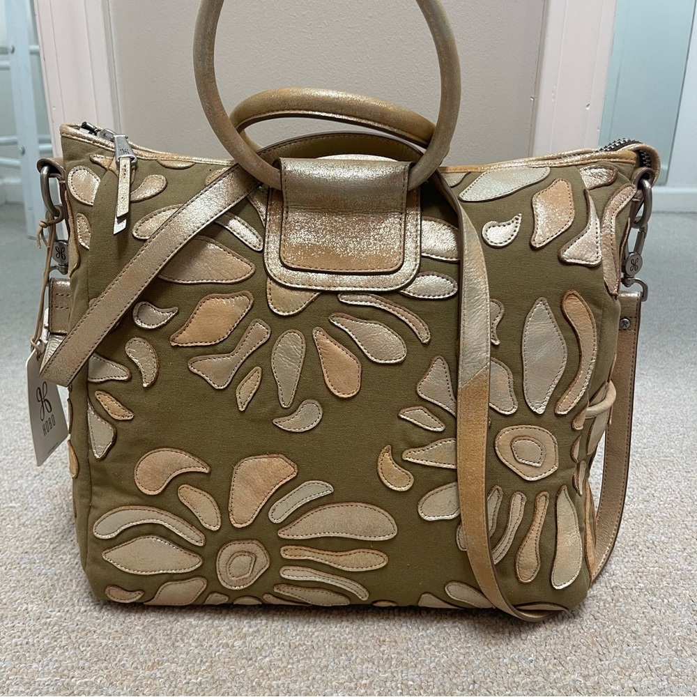 HOBO large Sheila satchel in beautiful bronze and gold NWT